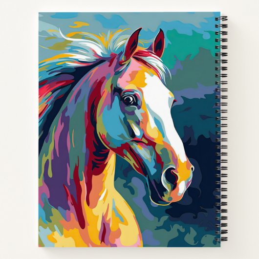 Waterverven Paardenkop Illustratie Notitieboek (Achterkant)