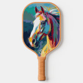 Waterverven Paardenkop Illustratie Pickleball Paddle (Voorkant)