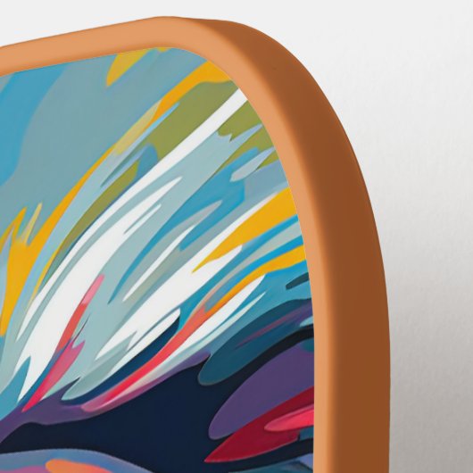 Waterverven Paardenkop Illustratie Pickleball Paddle (Links Detail)