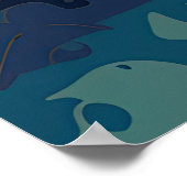 Waterverven Paardenkop Illustratie Poster (Hoek)