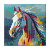 Waterverven Paardenkop Illustratie Tegeltje (Voorkant)