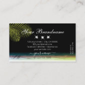 Waterverven palm Leaves Diamonds Visitekaartje (Achterkant)