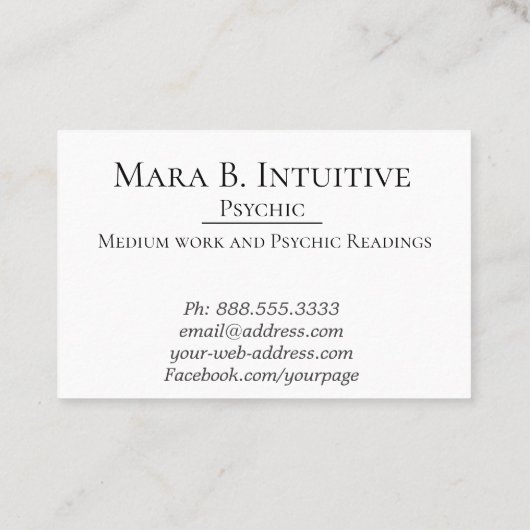 *~* Waterverven Psychische middelgrote intuïtieve Visitekaartje (Achterkant)