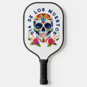 Waterverven Retro Sugar Skull Dea De Los Muertos Pickleball Paddle (Voorkant)