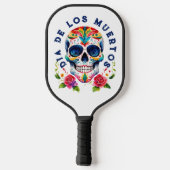Waterverven Retro Sugar Skull Dea De Los Muertos Pickleball Paddle (Achterkant)