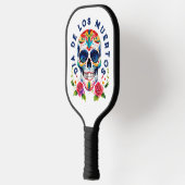 Waterverven Retro Sugar Skull Dea De Los Muertos Pickleball Paddle (Links)