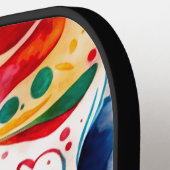 Waterverven Retro Suiker Schedel Pickleball Paddle (Links Detail)