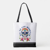 Waterverven Retro Suiker Schedel Tote Bag (Achterkant)