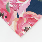 Waterverven roze pinda's en bladzijden patroon fleece deken (Hoek)