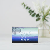 Waterverven Sky Clouds Sparking Diamonds Monogram Visitekaartje (Staand voorkant)