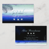 Waterverven Sky Clouds Sparking Diamonds Monogram Visitekaartje (Voorkant / Achterkant)