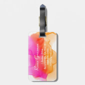 Waterverven Sorbet Bagagelabel (Achterkant verticaal)