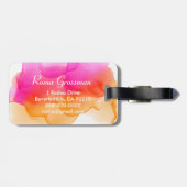 Waterverven Sorbet Bagagelabel (Achterkant horizontaal)