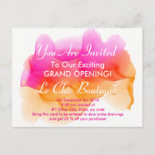 Waterverven Sorbet Uitnodiging Briefkaart (Voorkant)