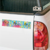 waterverven splatters elephant sketch bumpersticker (Op Truck)
