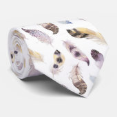 Waterverven stamveren naadloos patroon stropdas (Opgerold)