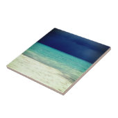 Waterverven, strand en zee, lucht tegeltje (Zijkant)