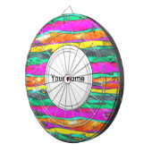 Waterverven strepen dartbord (Voorkant Rechts)