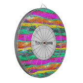 Waterverven strepen dartbord (Voorkant Links)