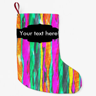 Waterverven strepen kleine kerstsok