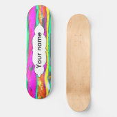 Waterverven strepen persoonlijk skateboard (Voorkant)