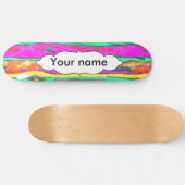Waterverven strepen persoonlijk skateboard (Horizontaal)