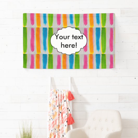 Waterverven strepen textuur spandoek (Insitu)