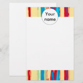 Waterverven textuur briefpapier (Voorkant / Achterkant)