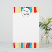 Waterverven textuur briefpapier (Staand voorkant)