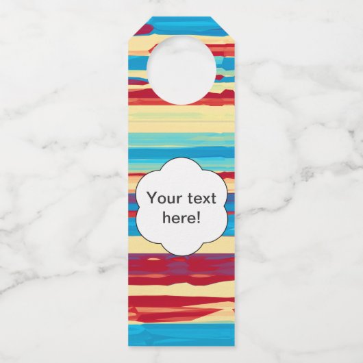 Waterverven textuur flessenhanger (Voorkant)