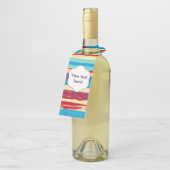 Waterverven textuur flessenhanger (Schuin)