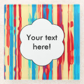 Waterverven textuur glazen onderzetter (Voorkant)