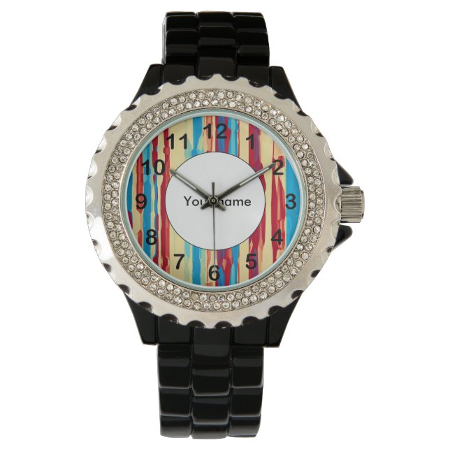 Waterverven textuur horloge (Voorkant)