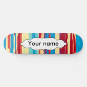 Waterverven textuur persoonlijk skateboard (Horizontaal)