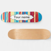 Waterverven textuur persoonlijk skateboard (Horizontaal)