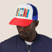 Waterverven textuur trucker pet (In situ)