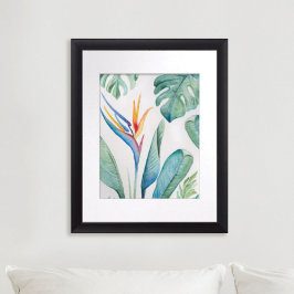 Waterverven van Bird of Paradise Florida Poster