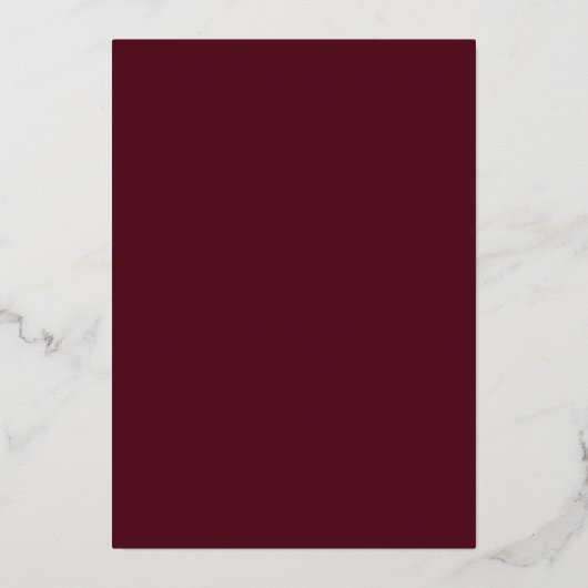 Waterverven van de classy Bold Burgundy en Navy Folie Uitnodiging (Achterkant)