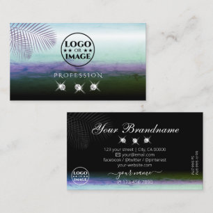 Waterverven van het landschap Mousserende diamante Visitekaartje