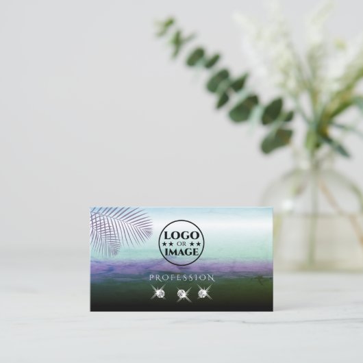 Waterverven van het landschap Mousserende diamante Visitekaartje (Staand voorkant)