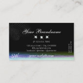 Waterverven van het landschap Mousserende diamante Visitekaartje (Achterkant)