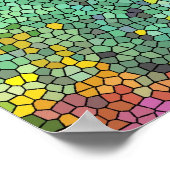 Waterverven van kleurloos gekleurd glas poster (Hoek)