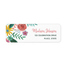 Waterverven van kleurrijke floralen