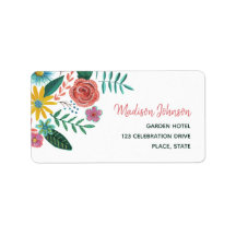 Waterverven van kleurrijke wilde bloemen van de le