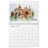 Waterverven van Lin Frye 2014 Agenda Kalender (Feb 2027)