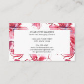 Waterverven van Magnoliebloemen Visitekaartje (Achterkant)