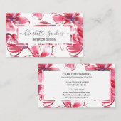 Waterverven van Magnoliebloemen Visitekaartje (Voorkant / Achterkant)