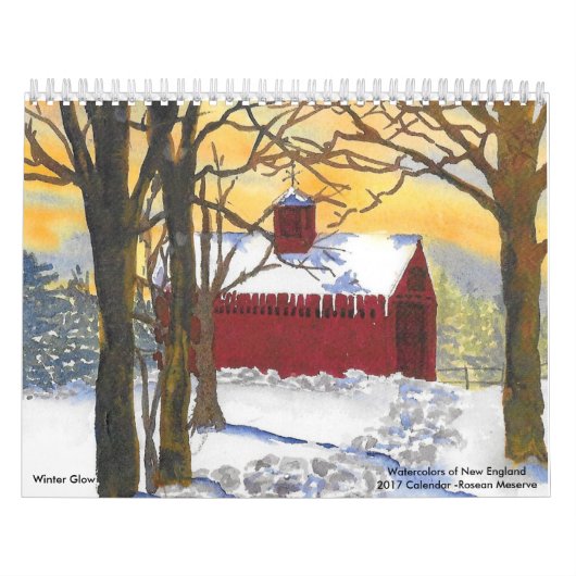 Waterverven van New England 2017 Calendar-Meserve Kalender (Hoes)