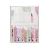 Waterverven van pasteien voor maaltijdplan notitieblok (Linkerzijde)