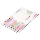 Waterverven van pasteien voor maaltijdplan notitieblok (Schuin)